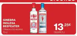 Hipercor BEEFEATER Ginebra inglesa oferta