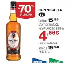 Hipercor NEGRITA Ron oferta