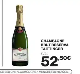 Hipercor TAITTINGER Champagne brut reserva oferta