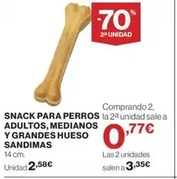 Hipercor Snack para perros adultos, medianos y grandes hueso oferta