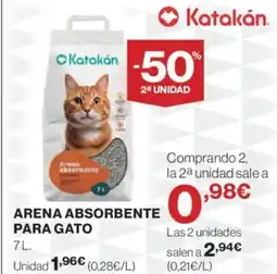 Hipercor Arena absorbente para gato oferta
