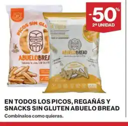 Hipercor En todos los picos, regañás y snacks sin gluten abuelo bread oferta