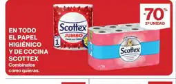 Hipercor SCOTTEX En todo el papel higiénico y de cocina oferta