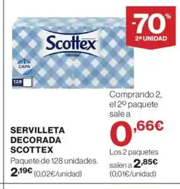 Hipercor SCOTTEX Servilleta decorada oferta