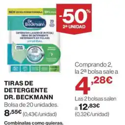 Hipercor DR. BECKMANN Tiras de detergente oferta