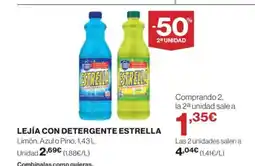 Hipercor ESTRELLA Lejía con detergente oferta