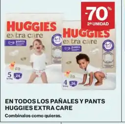 Hipercor En todos los pañales y pants huggies extra care oferta