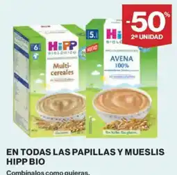 Hipercor HIPP BIO En todas las papillas y mueslis oferta