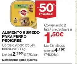 Hipercor PEDIGREE Alimento húmedo para perro oferta