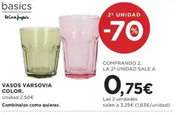 Hipercor Vasos varsovia color oferta