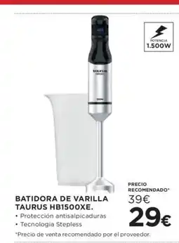 Hipercor Batidora de varilla taurus hb1500xe oferta