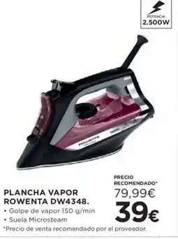Hipercor Plancha vapor rowenta dw4348 oferta