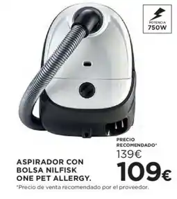 Hipercor Aspirador con bolsa nilfisk one pet allergy oferta