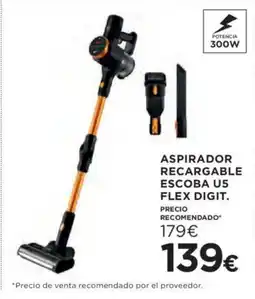 Hipercor Aspirador recargable escoba u5 flex digit oferta