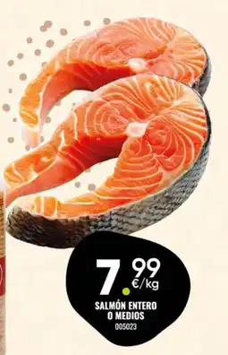 Family Cash Salmón entero o medios oferta