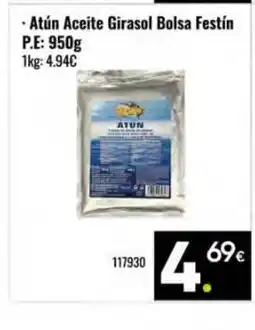 Family Cash Atún Aceite Girasol Bolsa Festín oferta