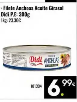 Family Cash DIDI Filete Anchoas Aceite Girasol oferta