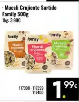 Family Cash FAMILY Muesli Crujiente Surtido oferta