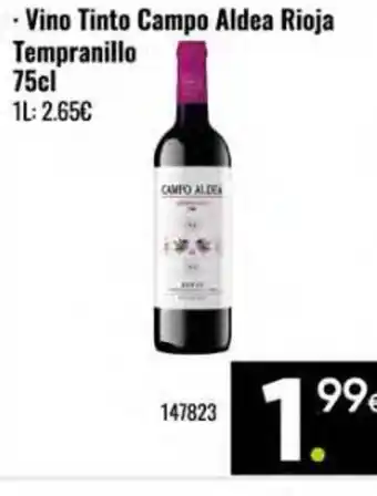 Family Cash Vino Tinto Campo Aldea Rioja Tempranillo oferta