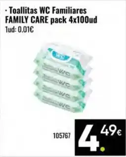 Family Cash FAMILY CARE Toallitas WC Familiares oferta