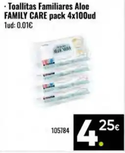 Family Cash FAMILY CARE Toallitas Familiares Aloe oferta