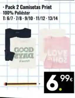 Family Cash Pack 2 Camisetas Print oferta