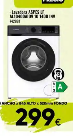 Family Cash Lavadora ASPES LF AL10400AIDV 10 1400 INV oferta