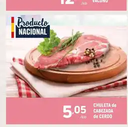 Coviran Chuleta de cabezada de cerdo oferta