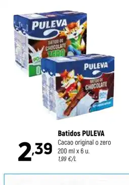 Coviran PULEVA Batidos Cacao original o zero oferta