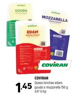 Coviran COVIRAN Queso lonchas edam, gouda o mozzarella oferta