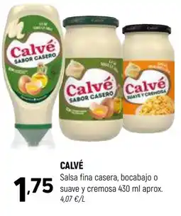 Coviran CALVÉ Salsa fina casera, bocabajo o suave y cremosa oferta