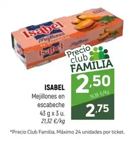 Coviran ISABEL Mejillones en escabeche oferta