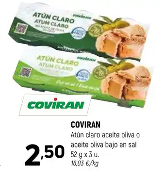 Coviran COVIRAN Atún claro aceite oliva o aceite oliva bajo en sal oferta
