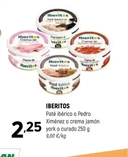 Coviran IBERITOS Paté ibérico o Pedro Ximénez o crema jamón oferta