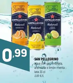 Coviran SAN PELLEGRINO Agua con gas limonata, aranciata o limón-menta oferta