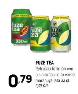 Coviran FUZE TEA Refresco té limón con o sin azúcar o té verde oferta