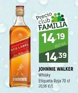 Coviran JOHNNIE WALKER Whisky Etiqueta Roja oferta