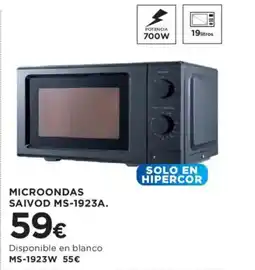 Hipercor Microondas saivod ms-1923a oferta