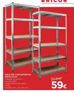 Hipercor Pack de 2 estanterías metálicas oferta