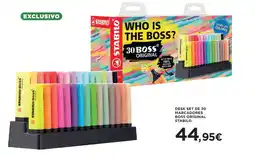 Hipercor STABILO Desk set de 30 marcadores boss original oferta