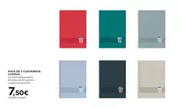 Hipercor Pack de 3 cuadernos campus oferta