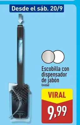 ALDI Escobilla con dispensador de jabón oferta