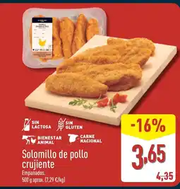 ALDI Solomillo de pollo crujiente oferta