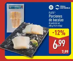 ALDI FLETE Porciones de bacalao oferta
