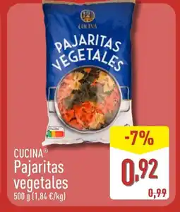 ALDI CUCINA Pajaritas vegetales oferta