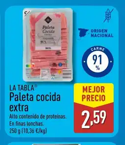 ALDI LA TABLA Paleta cocida extra oferta