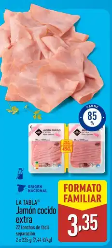 ALDI LA TABLA Jamón cocido extra oferta