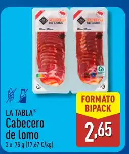 ALDI LA TABLA Cabecero de lomo oferta