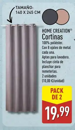 ALDI HOME CREATION Cortinas oferta