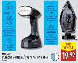 ALDI AMBIANO Plancha vertical / Plancha sin cable oferta